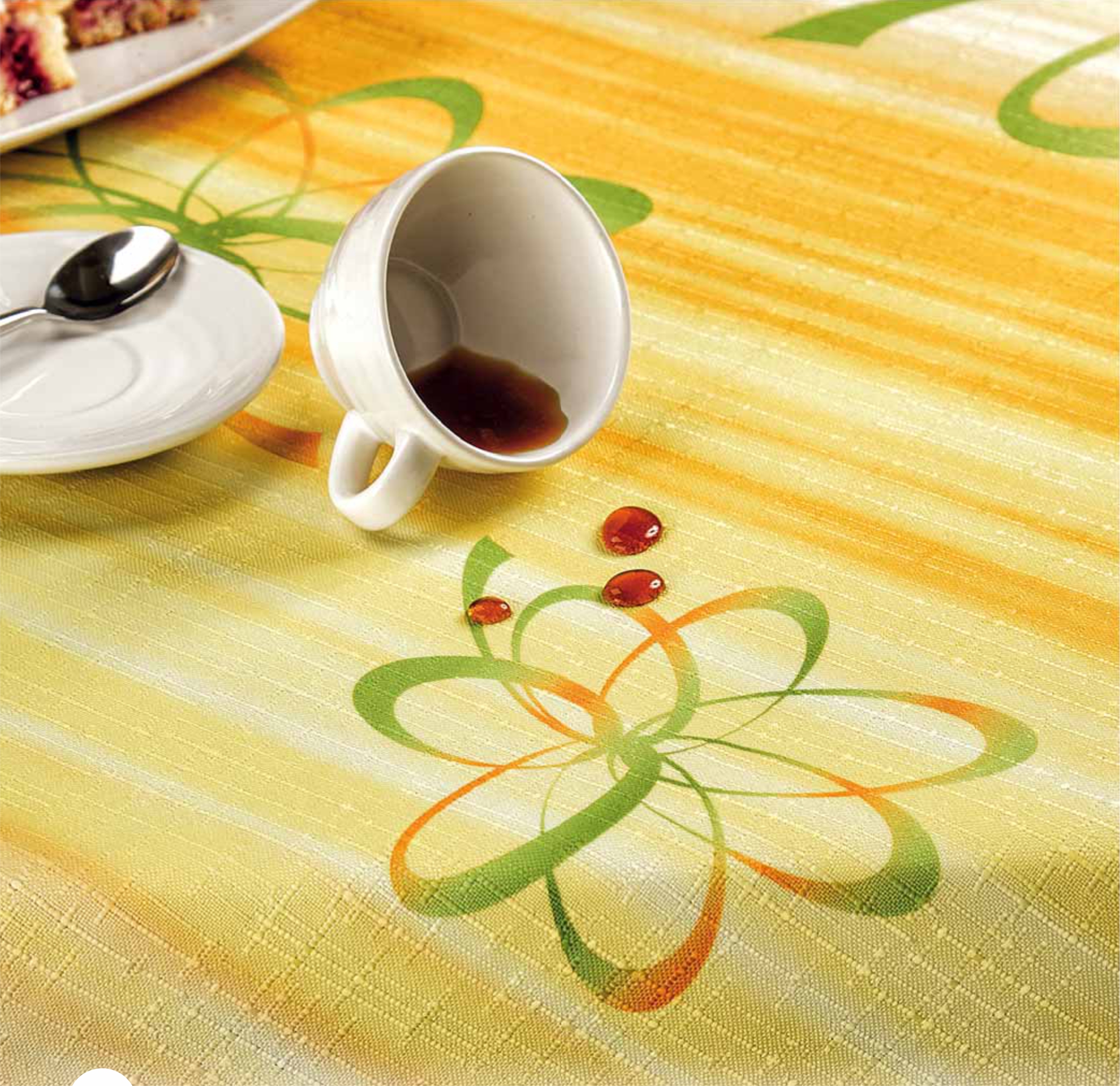 Tischdecke in Leinenoptik - Druck mit Fleckschutz Tischdecke in Leinenoptik - Druck mit Fleckschutz